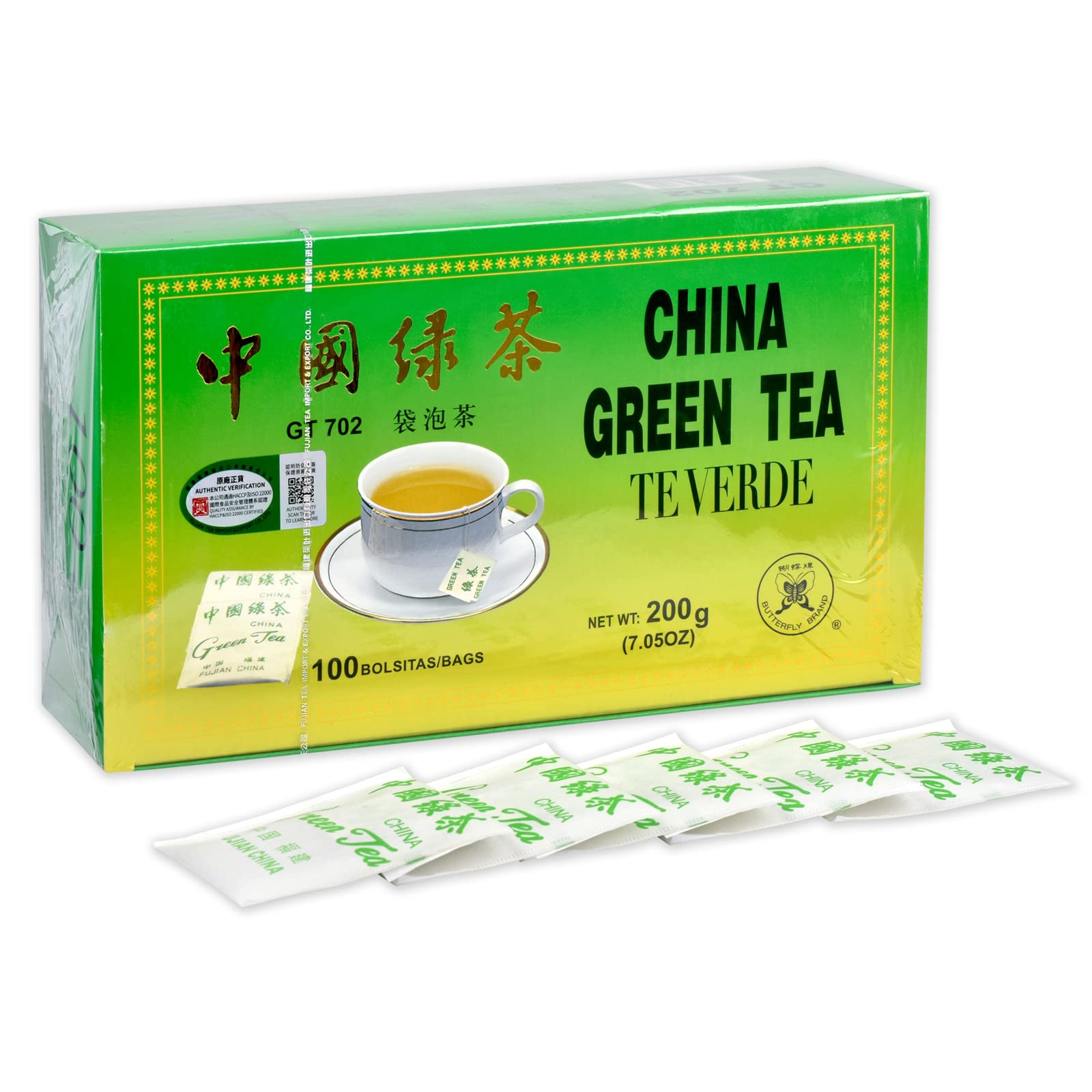 Premium Chinese Green Tea Bags - 100 Count | Organic Loose Leaf Tea in Convenient Bags | Perfect for Office, Travel & Daily Relaxation