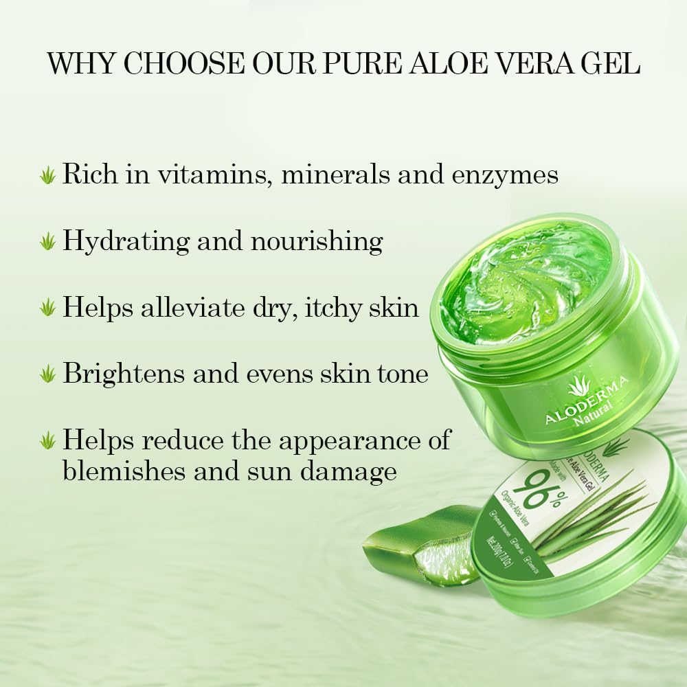 Aloderma Basic Aloe Firming & Nourishing 3-Piece Skincare Set - Firming Cleanser, Firming Cream & 200g Aloe Vera Gel for Hydration & Anti-Aging | Perfect for Dry, Sensitive Skin & Daily Skincare Routine