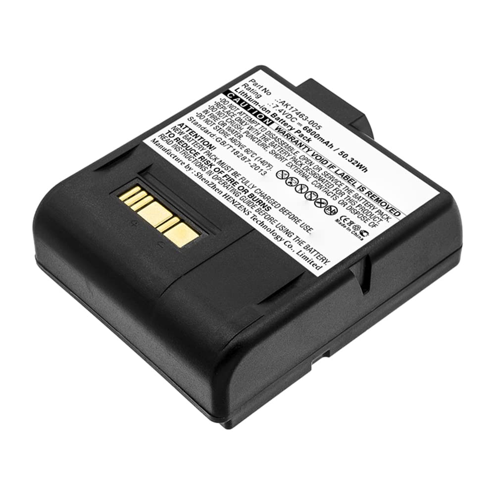 Synergy Digital Printer Battery - Compatible with Zebra AK17463-005 Printer Battery (Li-ion, 7.4V, 6800mAh) | High Capacity Replacement Battery for Zebra Printers | Perfect for Warehouse, Retail & Logistics Label Printing