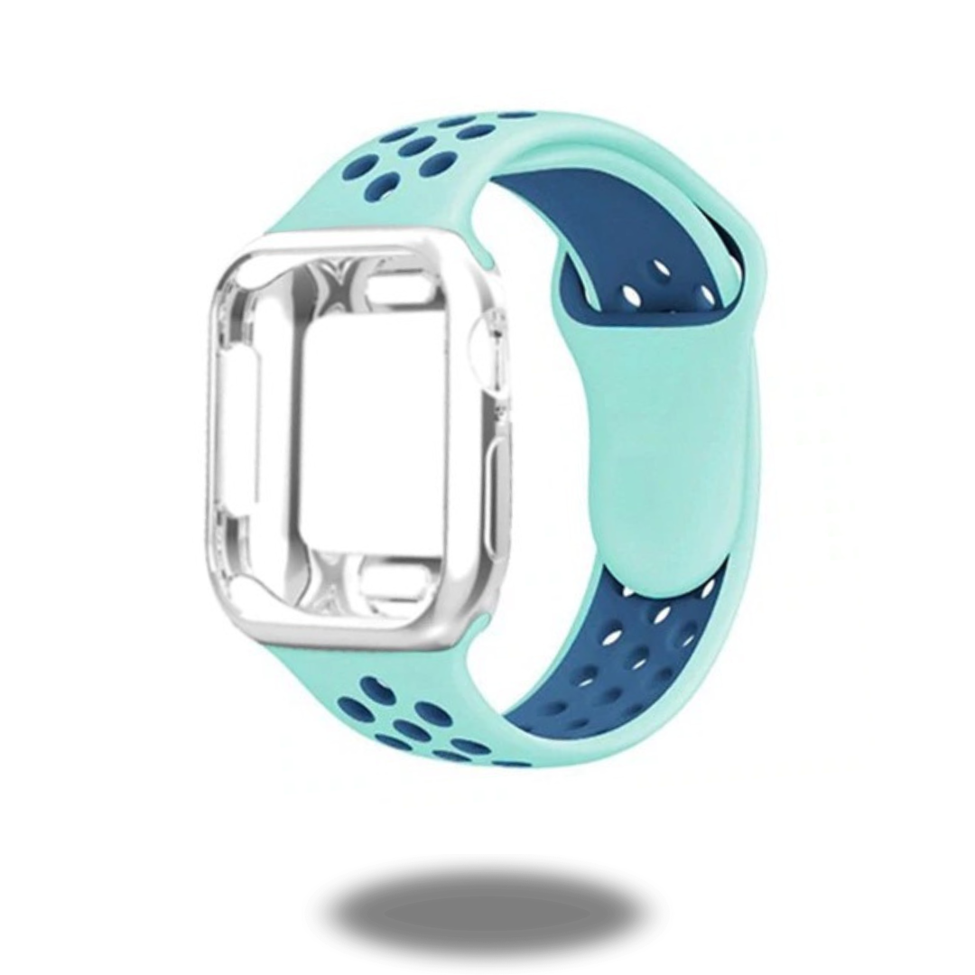 Nike Style Sport Silicone Band with Case - Durable & Comfortable Wristband for Running, Gym & Daily Wear