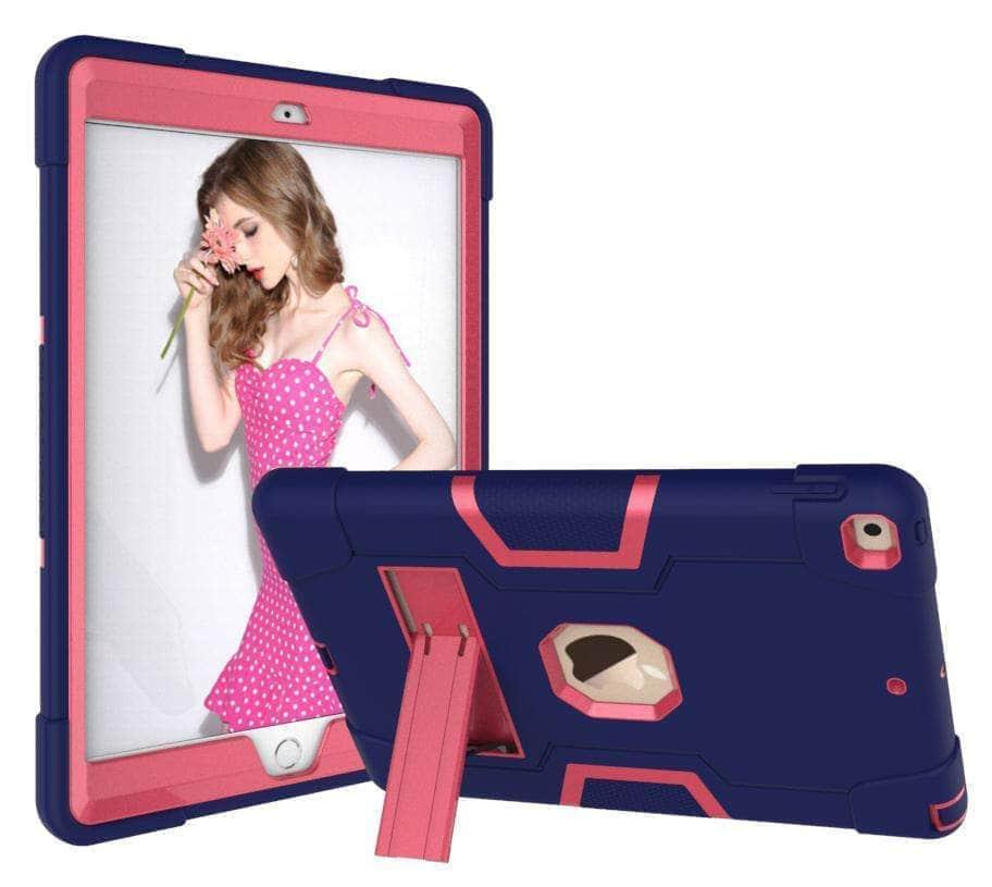 Shockproof Rugged Case for iPad 10.2 (7th/8th Gen 2019/2020) - 3-Layer Hybrid Armor Drop Protection Cover - Perfect for Outdoor, Travel & School Use