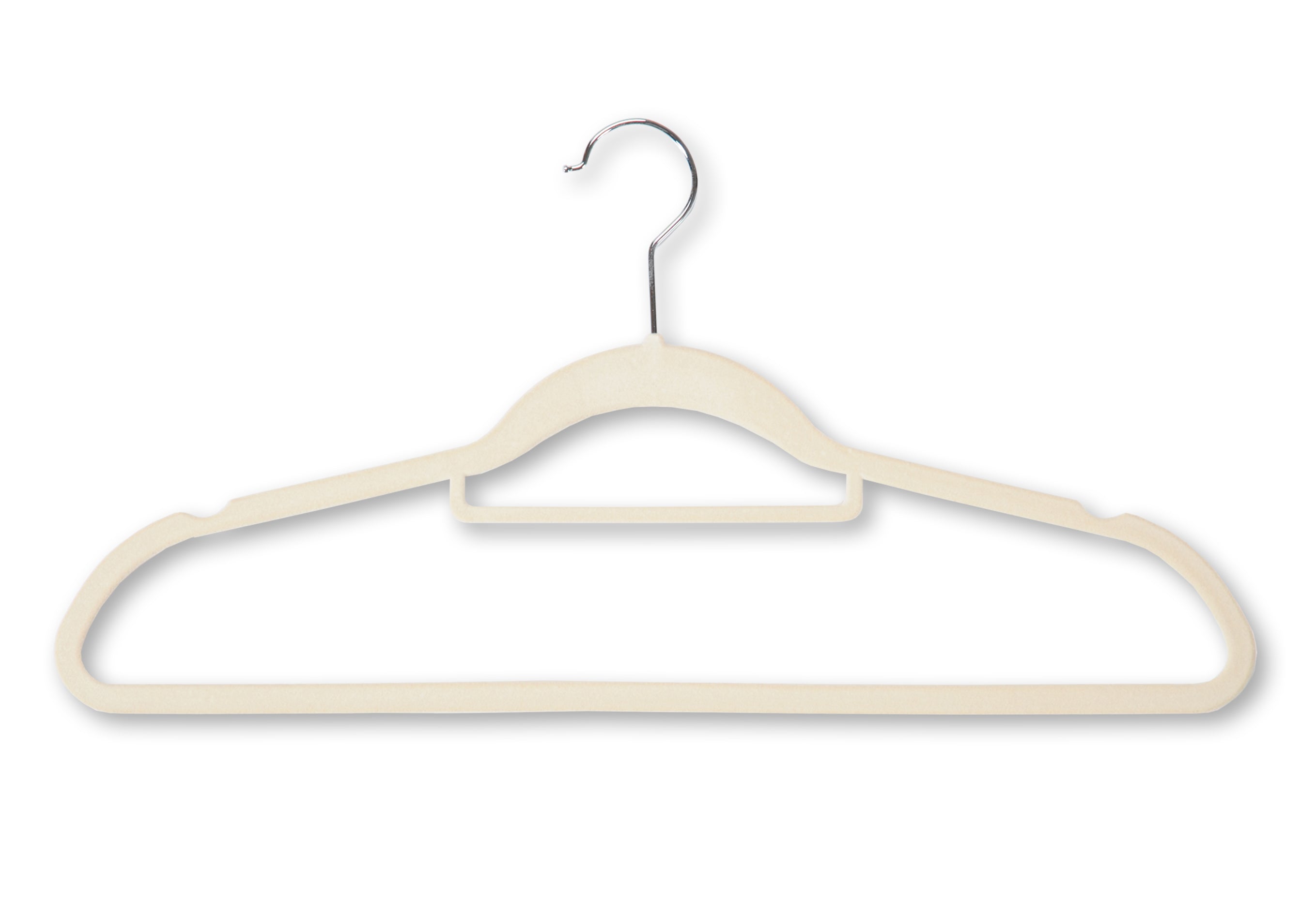 6-Pack Beige Coat Hangers - Space Saving Closet Organizers for Jackets, Shirts & Dresses | Perfect for Home, Office & Travel Use
