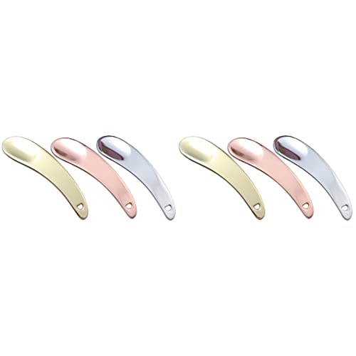 FRCOLOR 6-Piece Stainless Steel Makeup Scoop Set - Mini Cosmetic Spatula for Creams, Masks & Skincare - Perfect for Salon, Travel & Home Beauty Routine