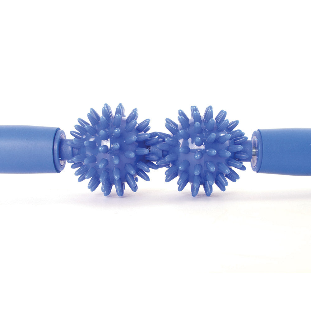 66Fit Spiky Double Massage Ball Roller for Deep Tissue Relief - Muscle Recovery, Trigger Point Therapy, Yoga & Sports Massage Tool