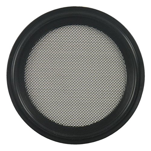 316L Stainless Steel Buna Sanitary Tri-Clamp® Screen Gasket - 3 Inch with 40 Mesh for Food, Beverage & Pharmaceutical Processing - FDA Compliant Black Gasket for Sanitary Fittings