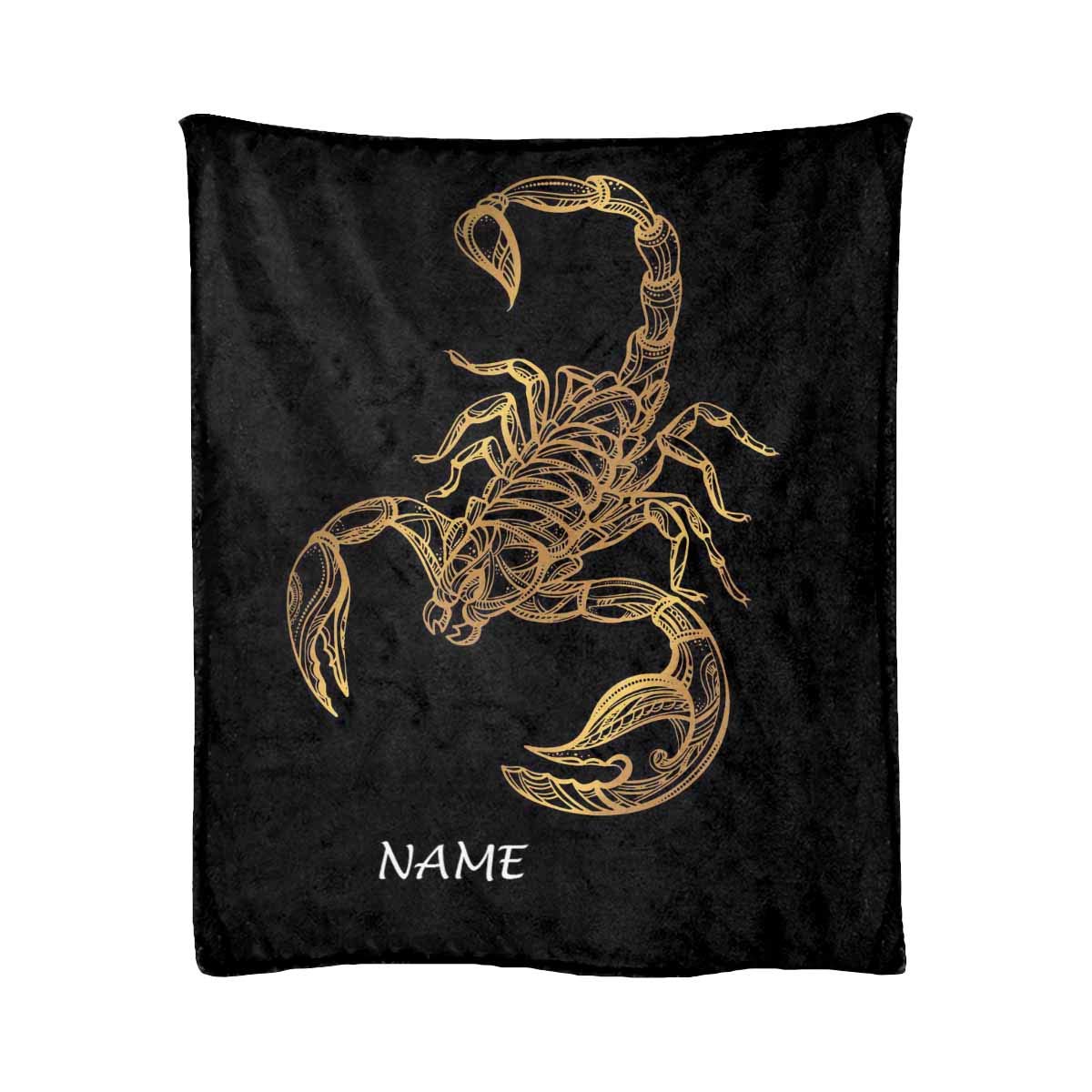 Personalized Zodiac Scorpio Blanket with Custom Name - Ultra Soft Microfleece Travel Throw Blanket 30
