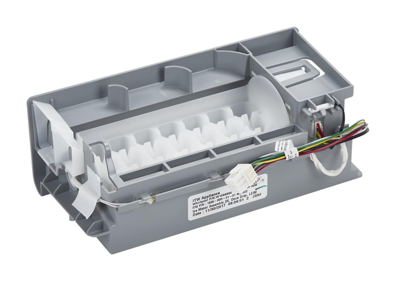 Whirlpool W10908391 Replacement Ice Maker Assembly for Refrigerators - Compatible with Select Models - Perfect for Home Kitchen & Office Use
