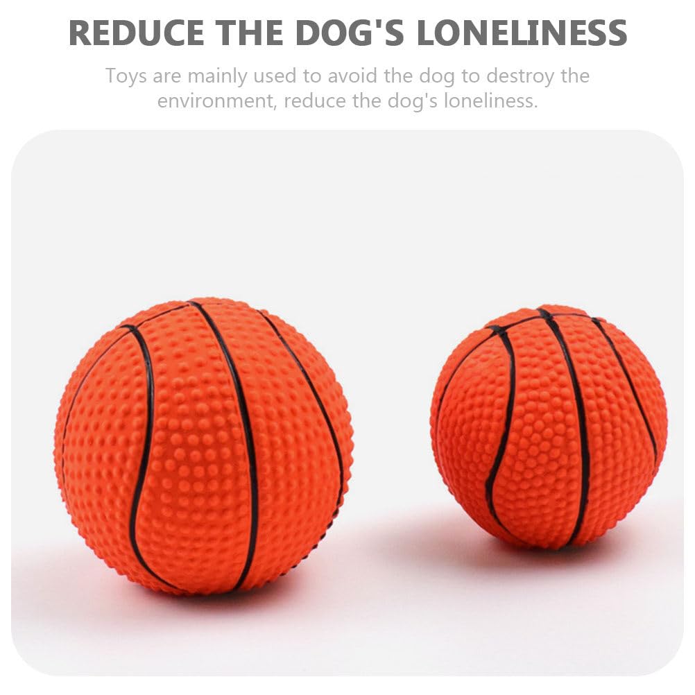 Durable Squeaky Basketball Dog Chew Toy - Interactive Pet Molar Toy for Teeth Cleaning & Playtime - Perfect for Fetch, Training & Indoor/Outdoor Play