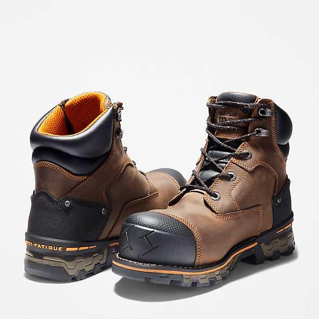 Men's Boondock 6 Composite Toe Waterproof Work Boots - Steel Toe Safety Shoes for Construction, Warehouse & Outdoor Work - Durable & Comfortable Work Boots for Men