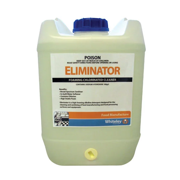 Whiteley Eliminator 15L Heavy Duty Chlorinated Foaming Cleaner | Industrial Strength Degreaser | Perfect for Commercial Kitchens, Garages & Tough Stain Removal