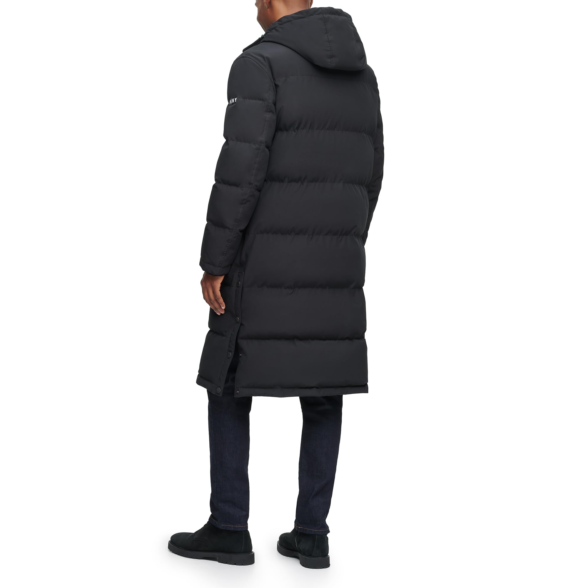 DKNY Arctic Cloth Hooded Extra Long Parka Jacket for Women - Waterproof Winter Coat with Fur Trim Hood - Perfect for Snowy Weather & Outdoor Activities