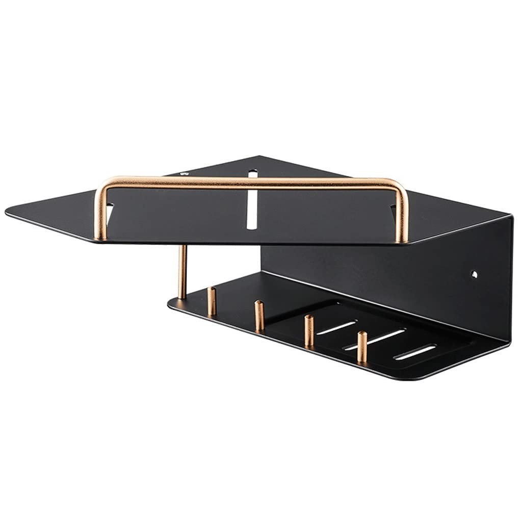 Luxury Wall-Mounted Triangle Bathroom Shelf - Space Saving Corner Storage for Soap, Toiletries & Bath Accessories | Perfect for Small Bathrooms, Showers & Powder Rooms