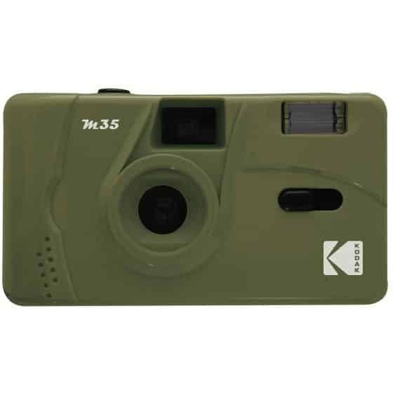 Kodak M35 Reusable Film Camera - Vintage 35mm Analog Camera with Flash | Olive Green DA00254 | Perfect for Travel, Street Photography & Retro Style Shots