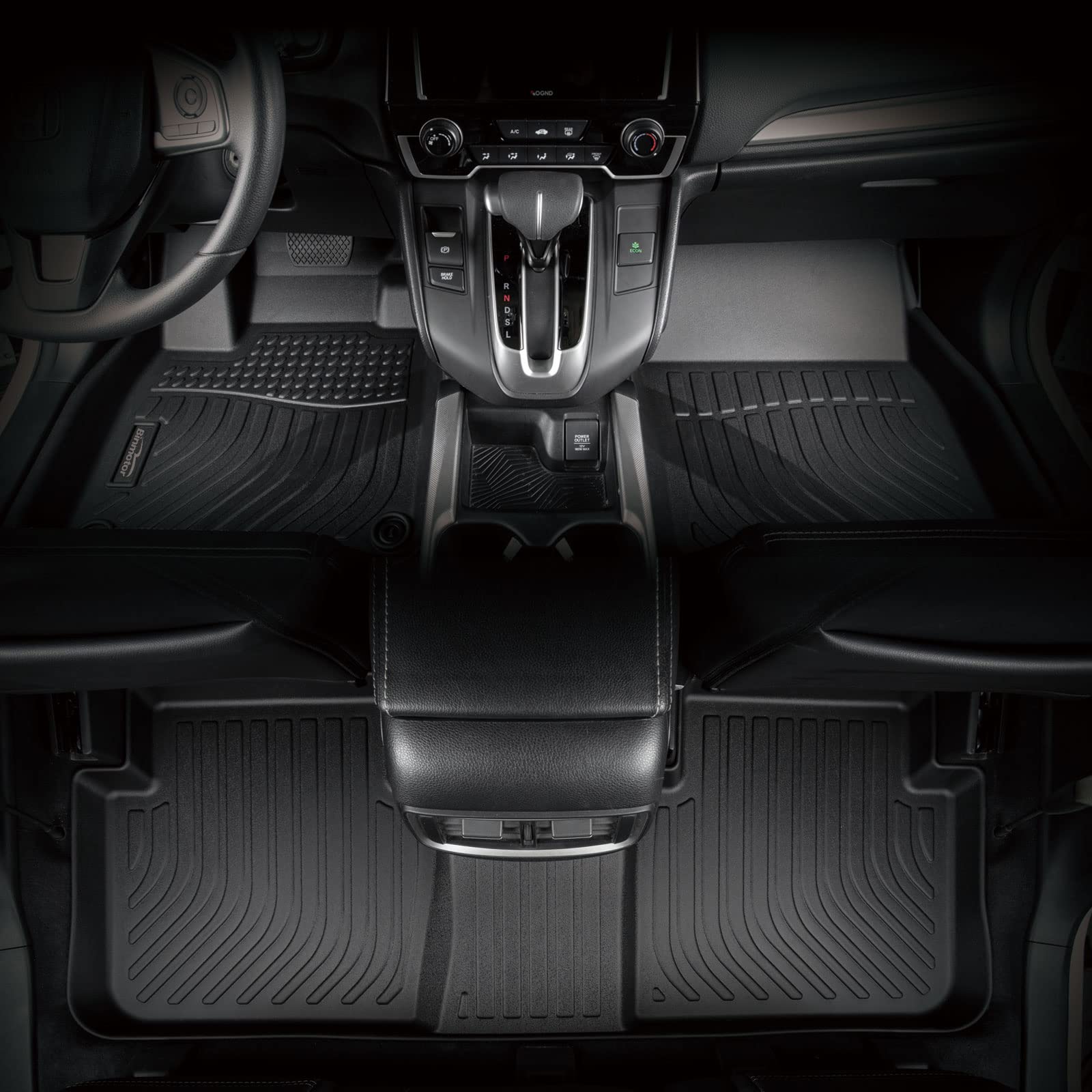 Binmotor Heavy Duty TPE All-Weather Floor Mats for 2022-2025 Ford Maverick & 2021-2024 Bronco Sport 4-Door | Non-Hybrid | Full Set Car Floor Liners | Perfect for Off-Roading, Camping & Daily Commute