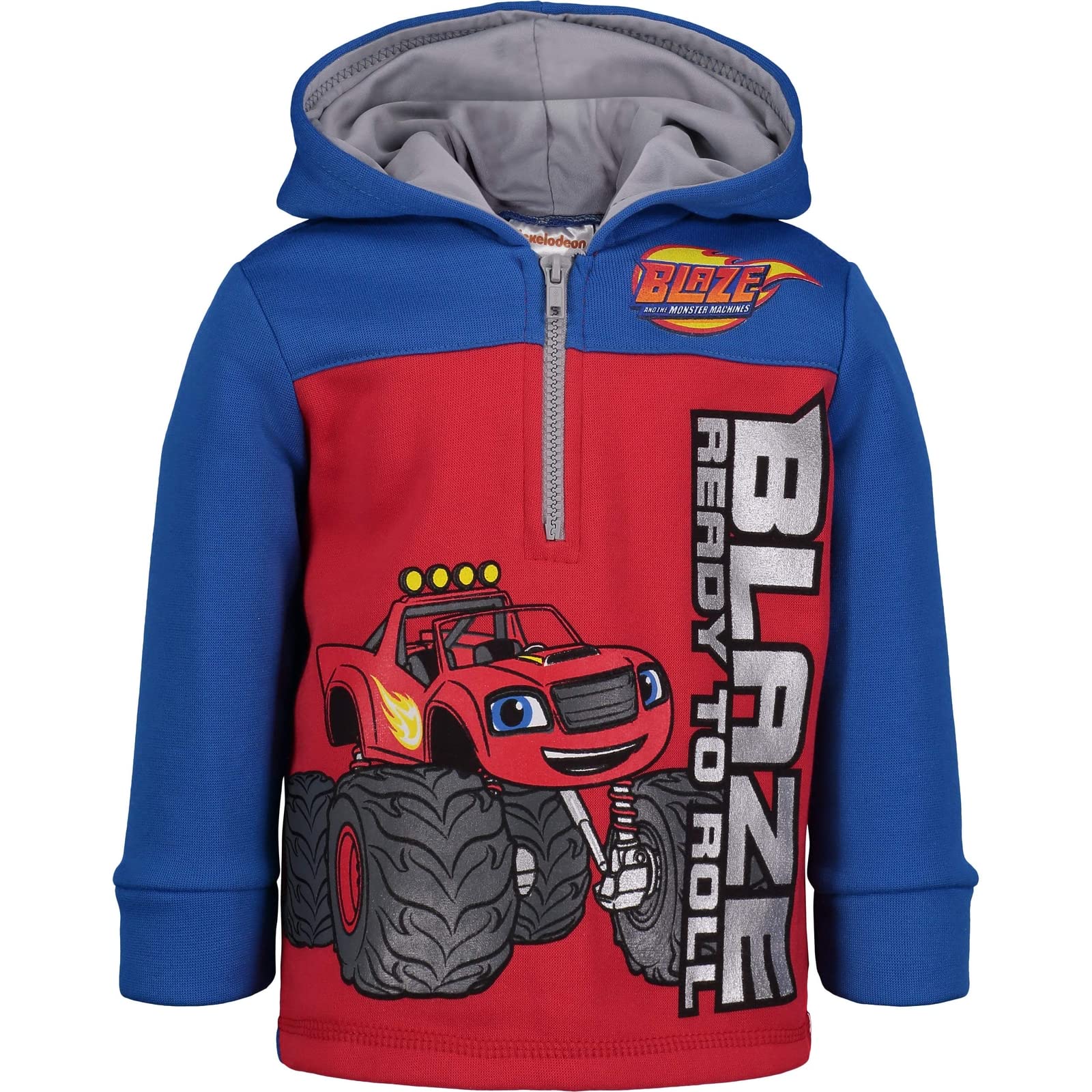 Nickelodeon Blaze and the Monster Machines Fleece Half-Zip Hoodie for Toddlers & Kids - Cozy Playtime & Outdoor Adventures
