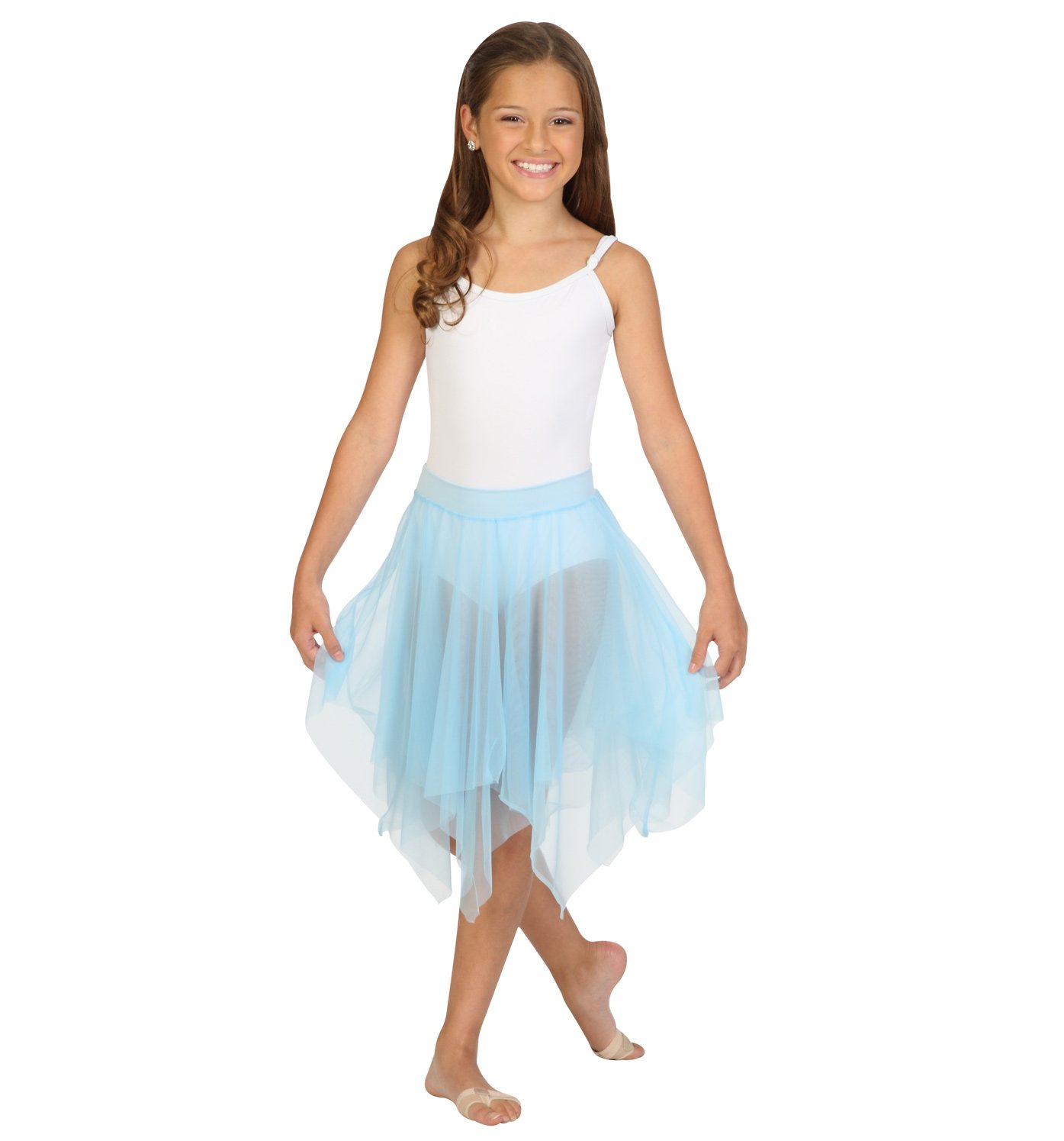 Body Wrappers Women's Uneven Hem Double Layer Chiffon Skirt - Flowy A-Line Maxi Skirt for Casual Wear, Beach, Party & Special Occasions