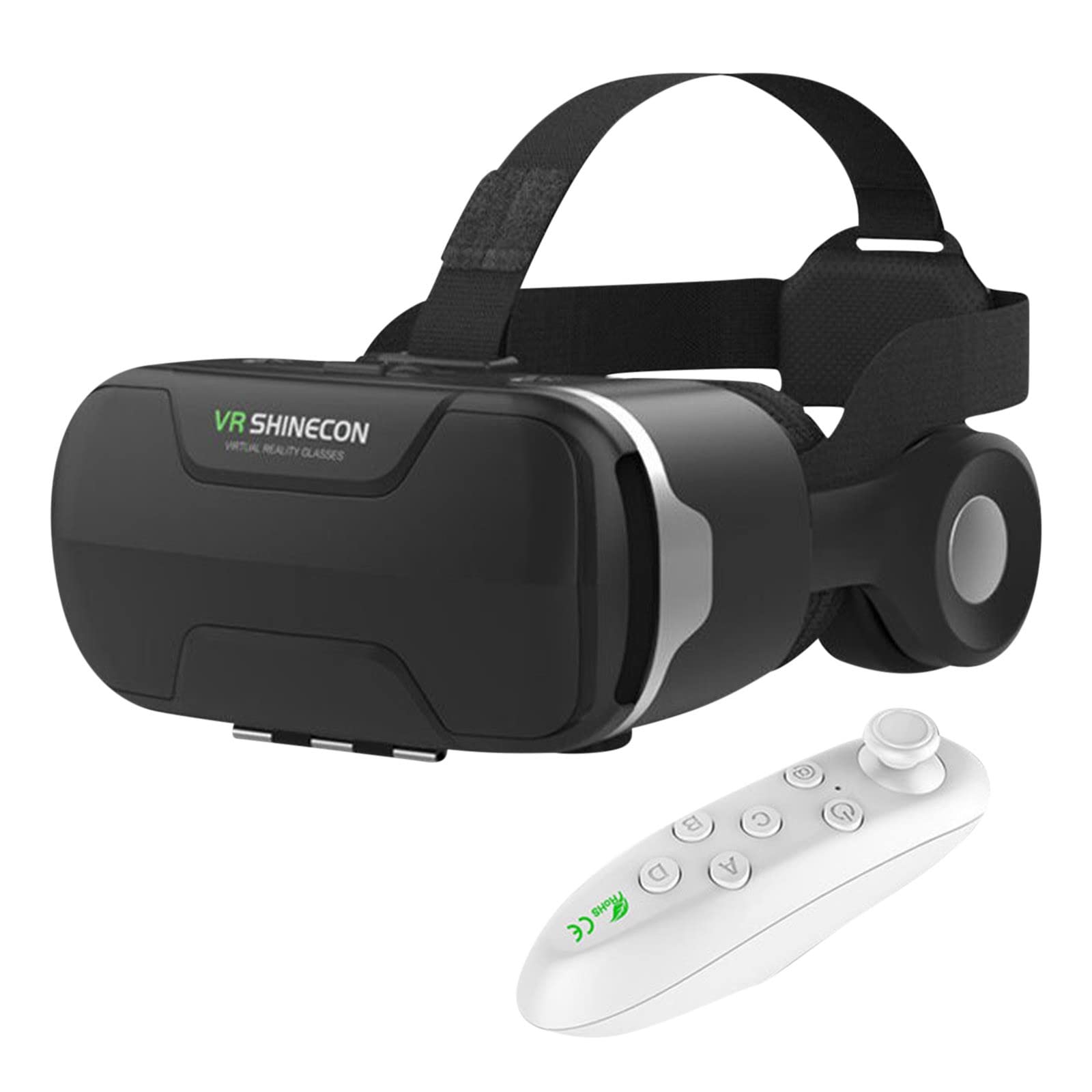 Amikadom VR 3D Glasses Headset for Smartphones - Virtual Reality Headset with Built-in Headphones for 3D Movies, Gaming & Immersive Experiences - Compatible with Most Mobile Phones - Perfect for Home Entertainment, Travel & VR Gaming Adventures