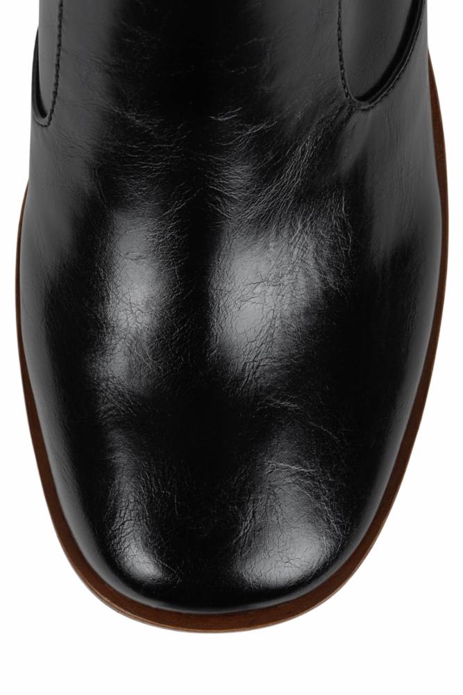 Jeffrey Campbell Women's Mexique2 Black Leather Ankle Boots - Stylish & Comfortable for Casual Outings, Parties & Work