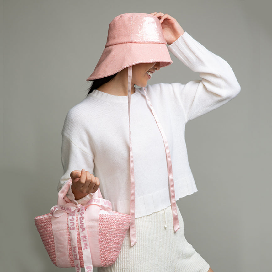 Ally Sequin Packable Bucket Hat for Women - Stylish Foldable Travel Sun Hat with Sparkly Sequins, Perfect for Beach, Music Festivals & Summer Outfits