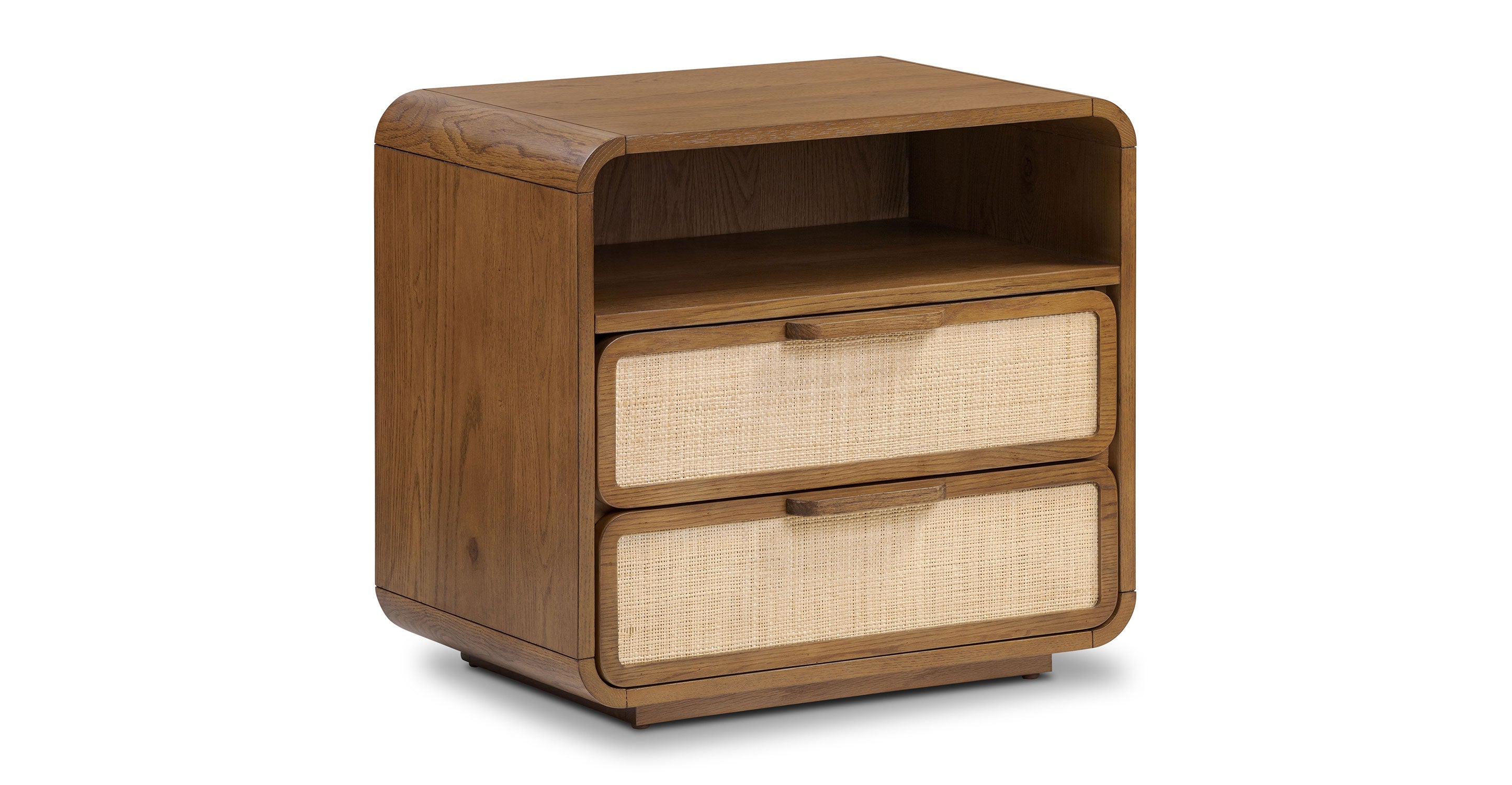 Modern Nightstand with USB Ports - Wooden Bedside Table with 2 Drawers & Charging Station - Perfect for Bedroom, Living Room, or Dorm Room Organization