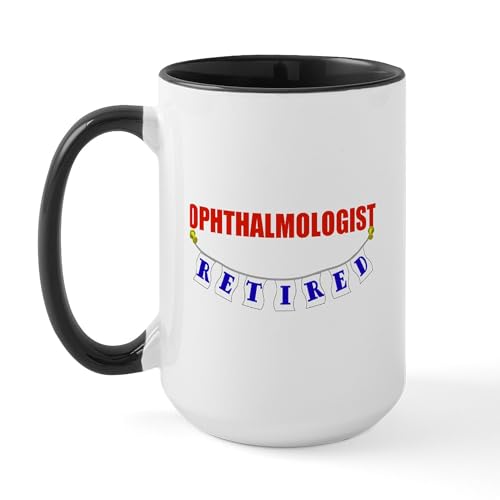 White/Black Inside - Retired Ophthalmologist Large Mug