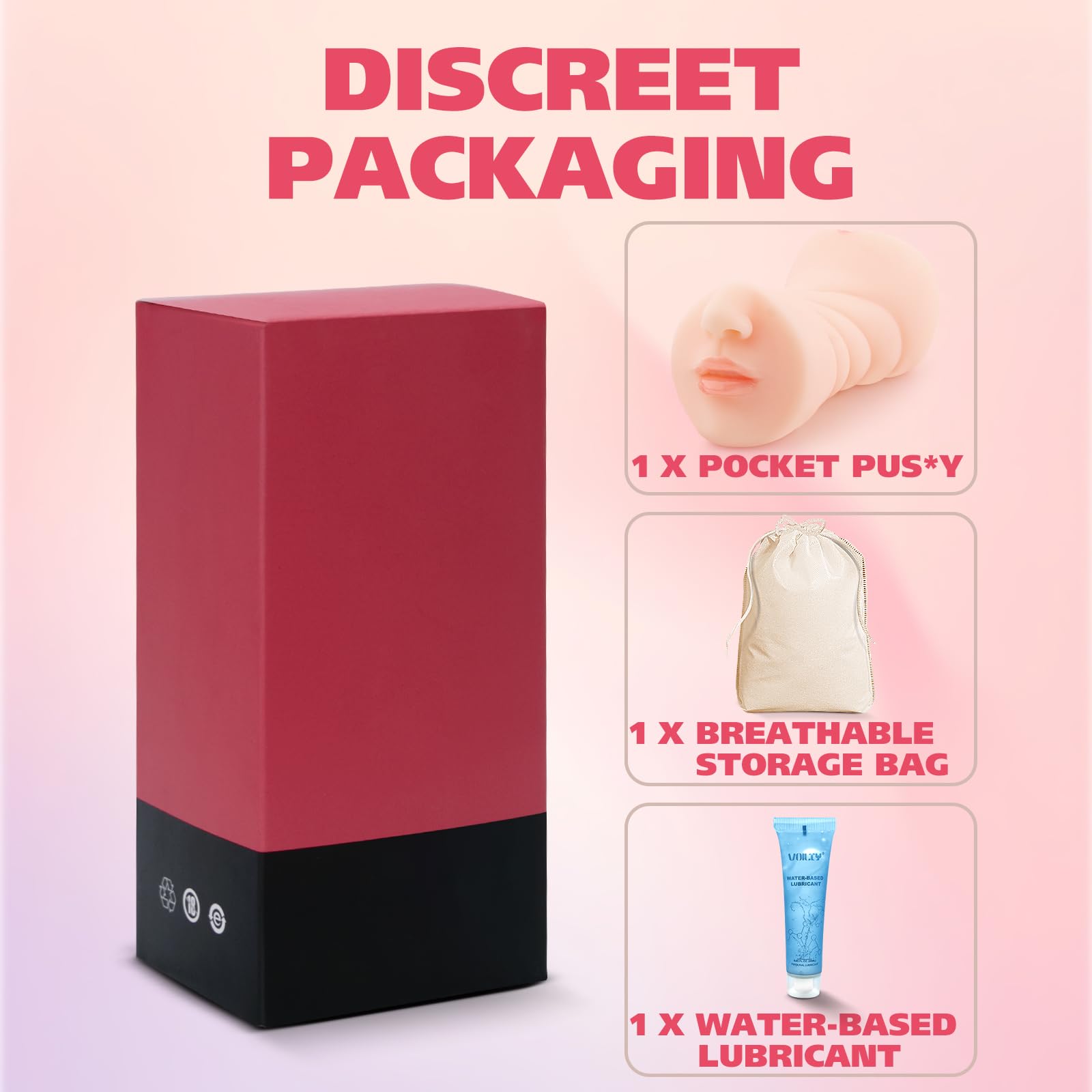 3 in 1 Male Masturbator - Realistic Sex Doll with 3D Textured Interior, Strong Suction Vagina Oral Anal Stroker - Pocket Pussy & Blowjob Pleasure Adult Toy for Men - Perfect for Solo Play, Couples Fun & Discreet Pleasure