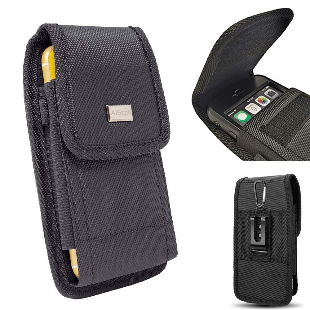 Sonim XP Pro 5G Rugged Nylon Phone Holster - Black Belt Clip Carrying Case for Protected or Bare Phones | Durable Mobile Accessory for Construction, Outdoor & Work Use