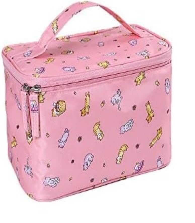 Trexee Waterproof Cosmetic Bag - Multifunctional Travel Makeup Organizer Pouch for Toiletries & Cosmetics - Portable & Durable (Peach) - Perfect for Travel, Gym, and Daily Use