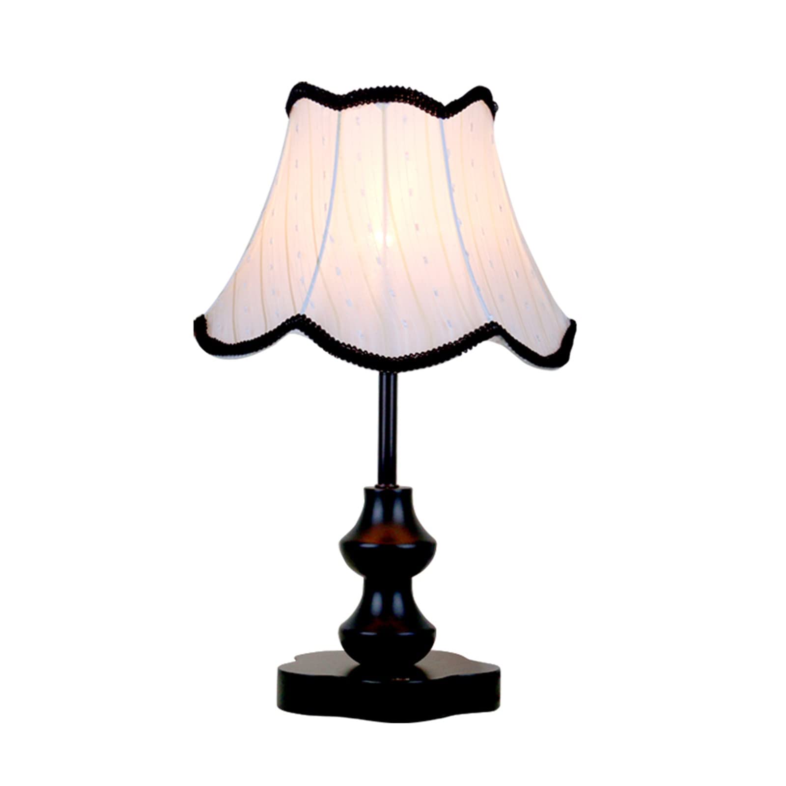 Nordic Style Wooden Desk Lamp with Fabric Lampshade - 16.5