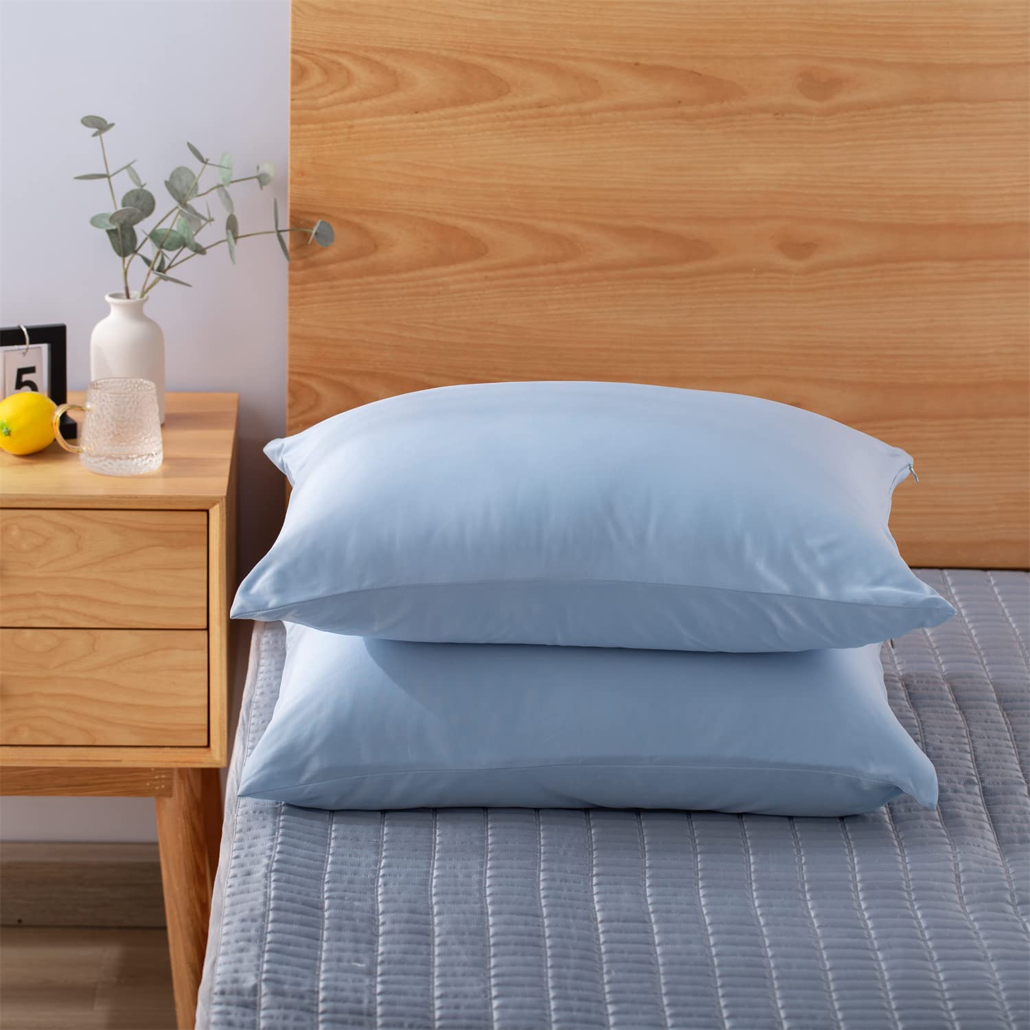 KASENTEX Zippered Pillowcase Set of 2 - Hair & Skin Care for Bedroom