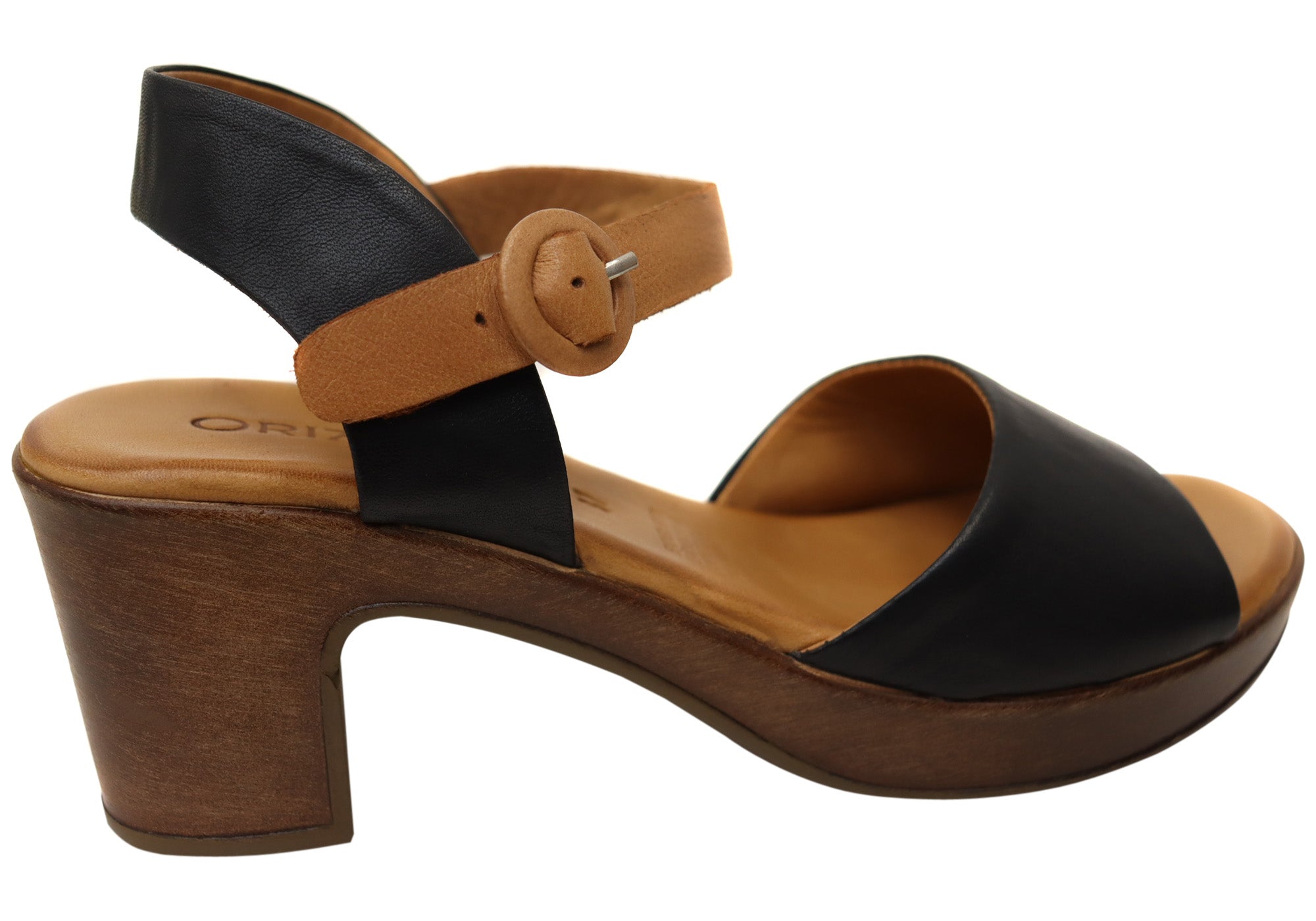 Orizonte Avari Women's Comfortable European Leather Heel Sandals - Elegant Dress Shoes for Weddings, Parties & Office Wear
