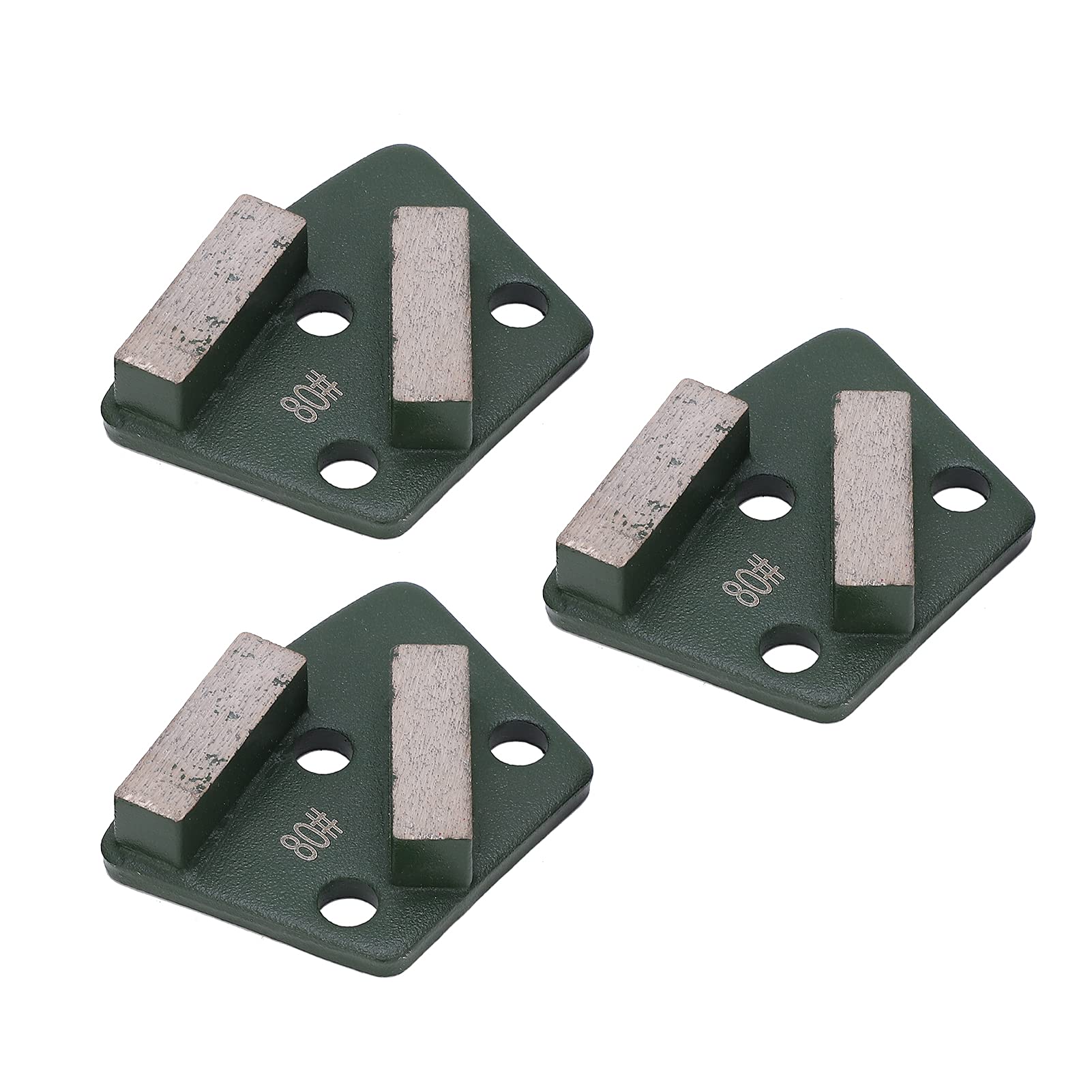 3PCS Green Trapezoid Grinding Shoes for Concrete Floors - Long Teeth Grinding & Polishing Blocks for Angle Grinders - Perfect for Floor Prep, Surface Leveling & DIY Renovation Projects