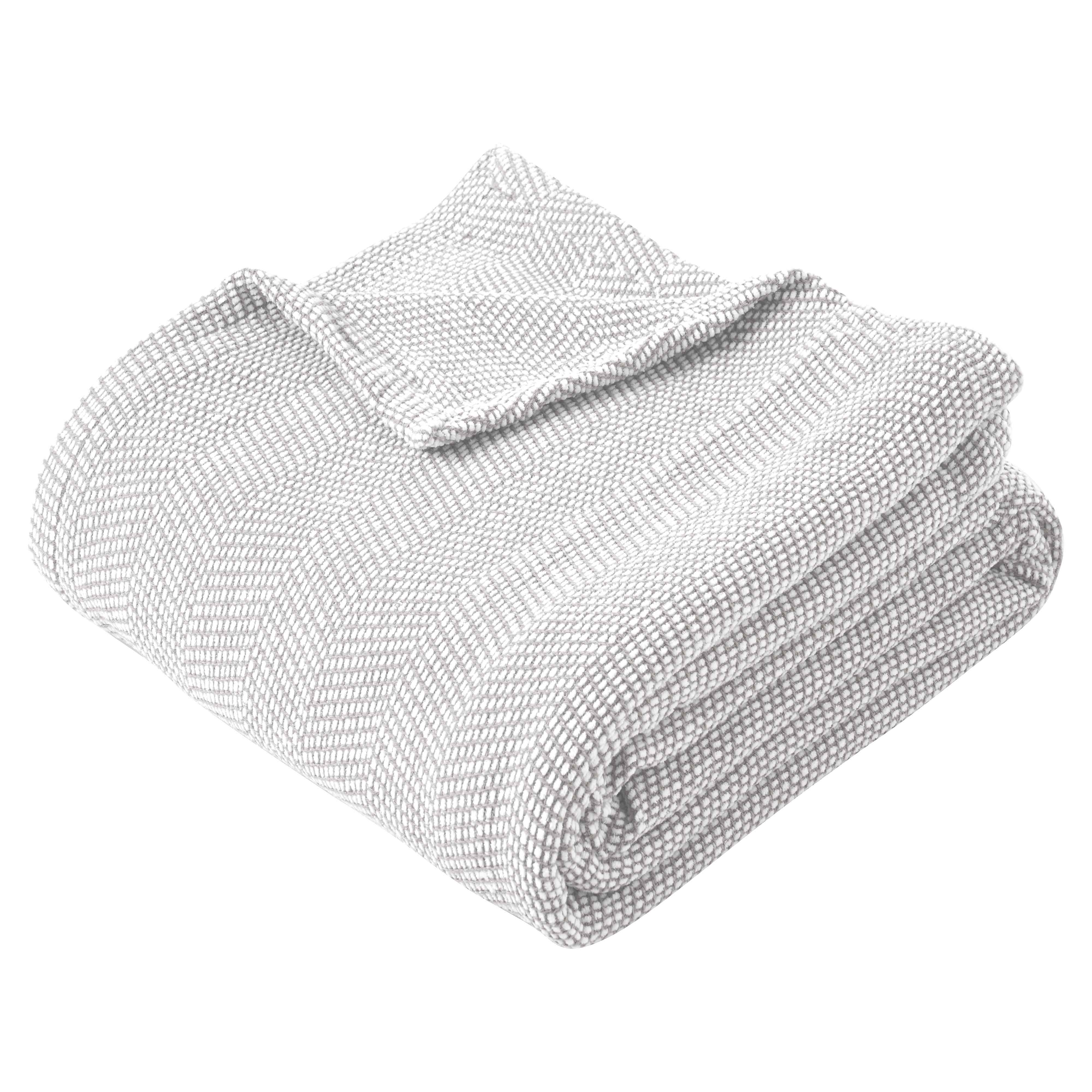 Premium Maya Chenille Herringbone Cotton Blanket - Medium Weight Soft Throw for Bed, Sofa & Couch - Cozy Home Decor for All Seasons