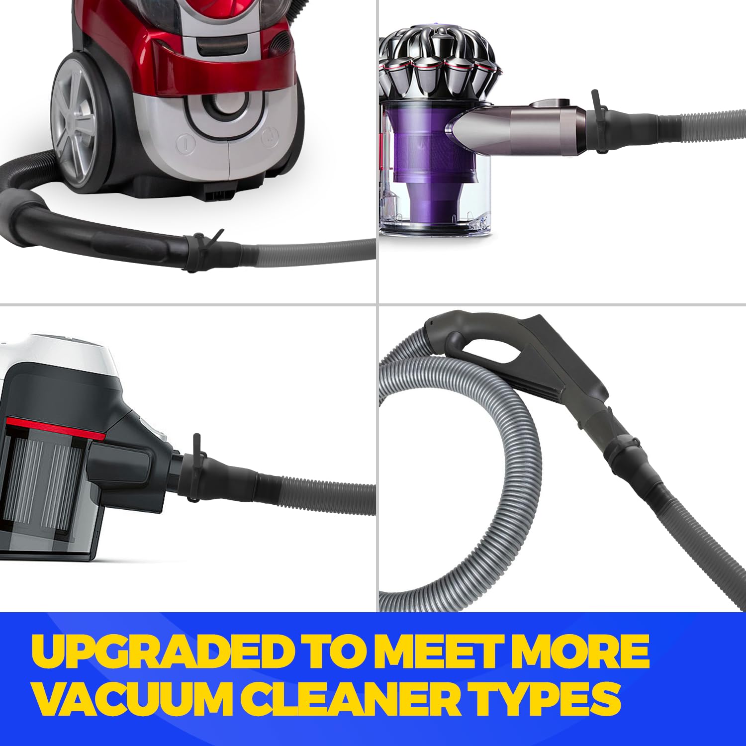 Holikme Upgraded 2-Piece Dryer Vent Cleaning Kit - Lint Remover Vacuum Attachment & Brush for Most Vacuum Cleaners - Efficient Lint Removal for Safer Dryer Performance - Perfect for Home Laundry, RV & Apartment Maintenance