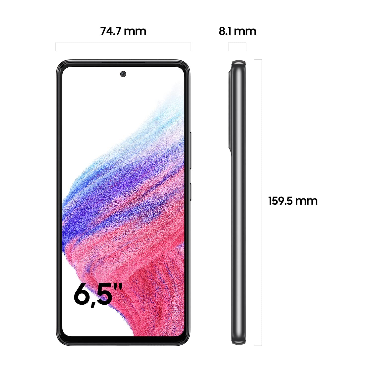 Samsung Galaxy A53 5G Unlocked Android Smartphone - 128GB Storage, Black | Fast 5G Connectivity, Long Battery Life for Streaming, Gaming & Productivity