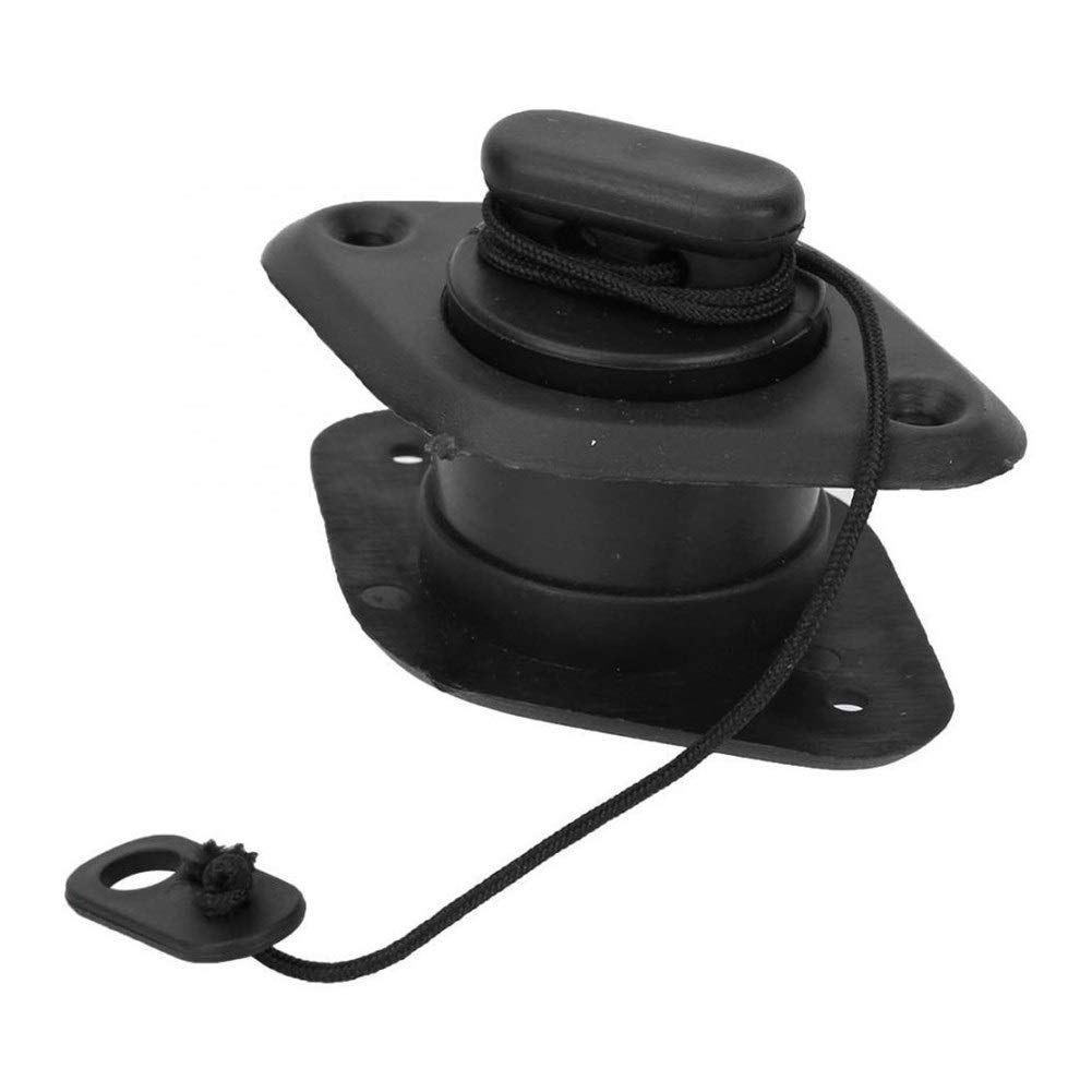 **Durable PVC Black Boat Drain Valve - Heavy Duty Marine Grade for Inflatable Boats, Fishing Boats, Kayaks & SUPs | Waterproof Kayak & Rowing Boat Accessories for Outdoor Water Sports**