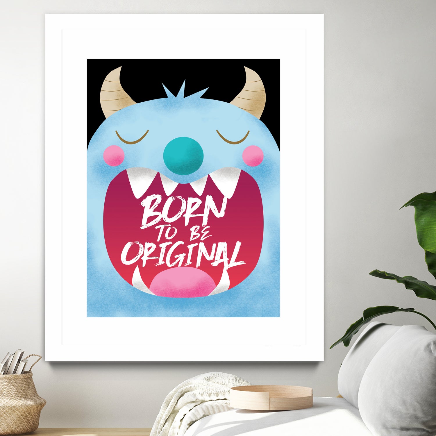 Blue Monster T-Shirt - Born To Be Original Graphic Tee for Men & Women | Casual Streetwear, Music Festival Outfit