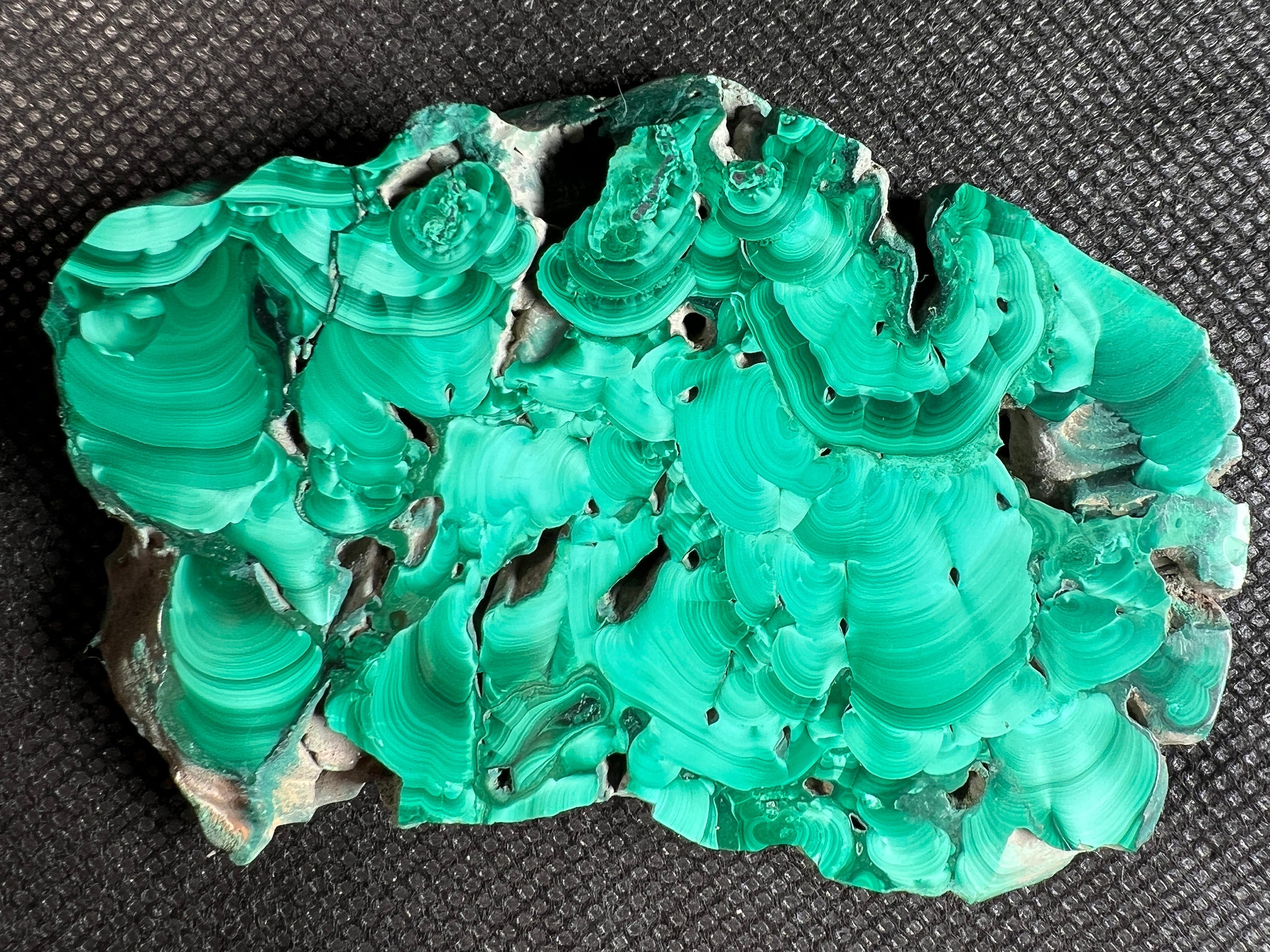 Premium Green Malachite Crystal Slab - Natural Stone for Jewelry Making, Unique Handcrafted Gift, Elegant Home Decor (50402) | Perfect for DIY Crafts, Meditation Spaces & Luxury Interior Design