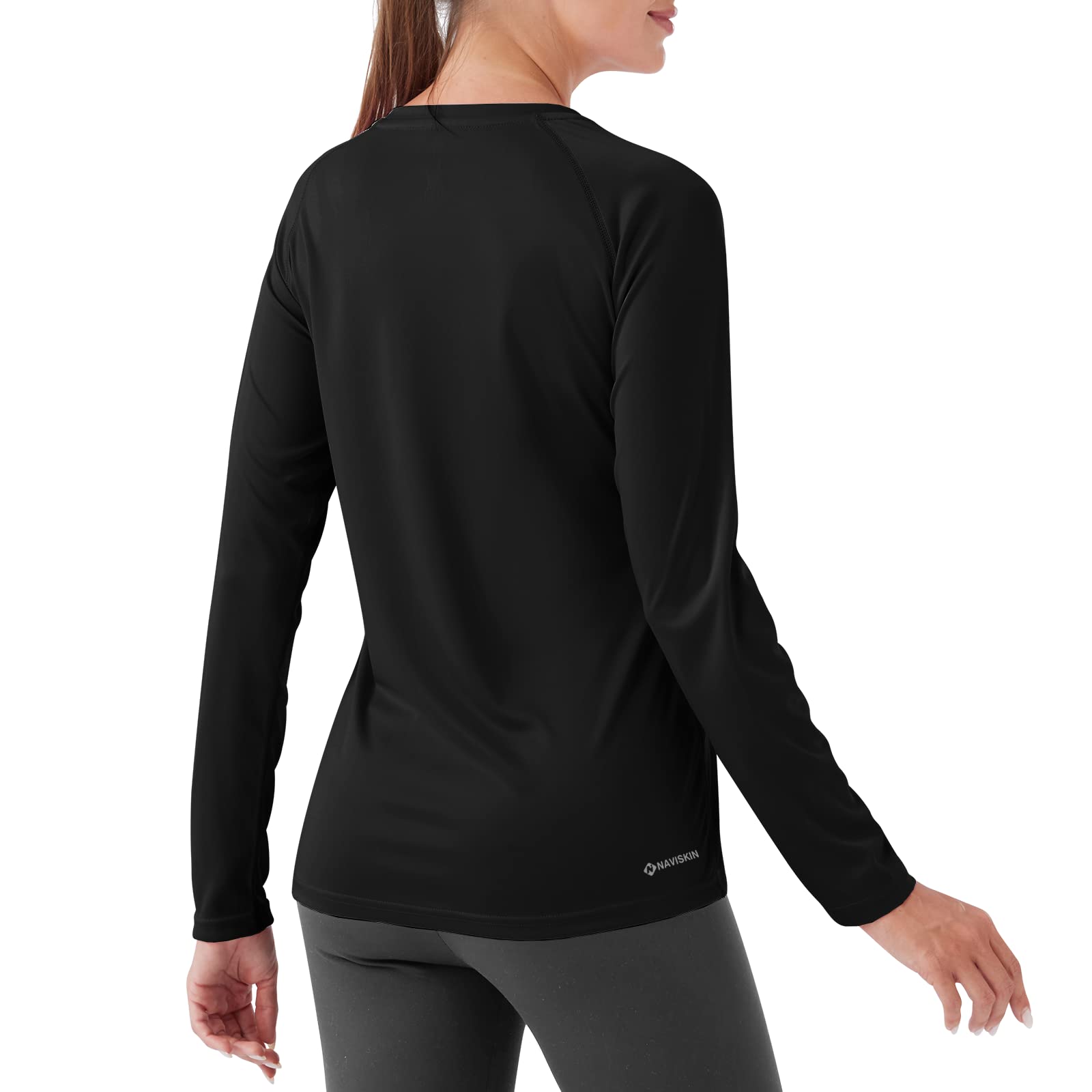 NAVISKIN Women's UPF 50+ Sun Protection Long Sleeve Rash Guard Shirt - Quick Dry Lightweight Hiking & Outdoor Activewear for Swimming, Surfing, Yoga, and Beach Activities