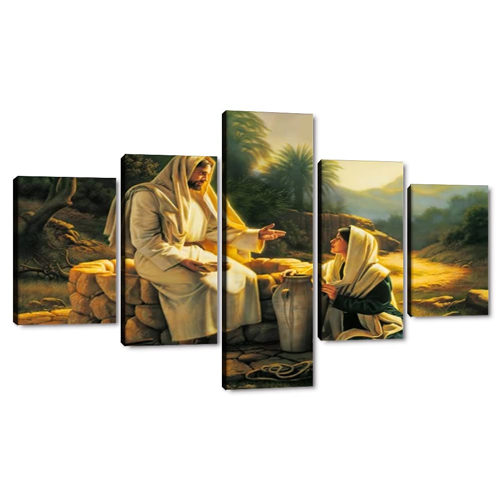 Extra Large Jesus and the Samaritan Woman Famous Painting - 60