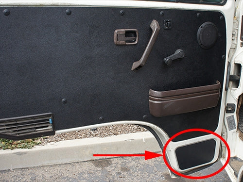 ABS Plastic Trim Panel Set for Front Door Kick - Compatible with Vanagon - Durable & Stylish Interior Upgrade for Vans & Campers