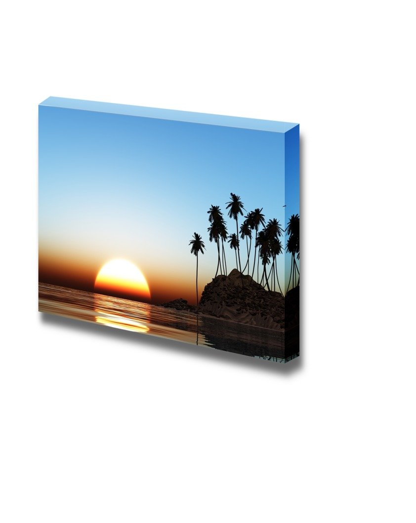Wall26 - Tropical Beach Sunset Canvas Wall Art - 32