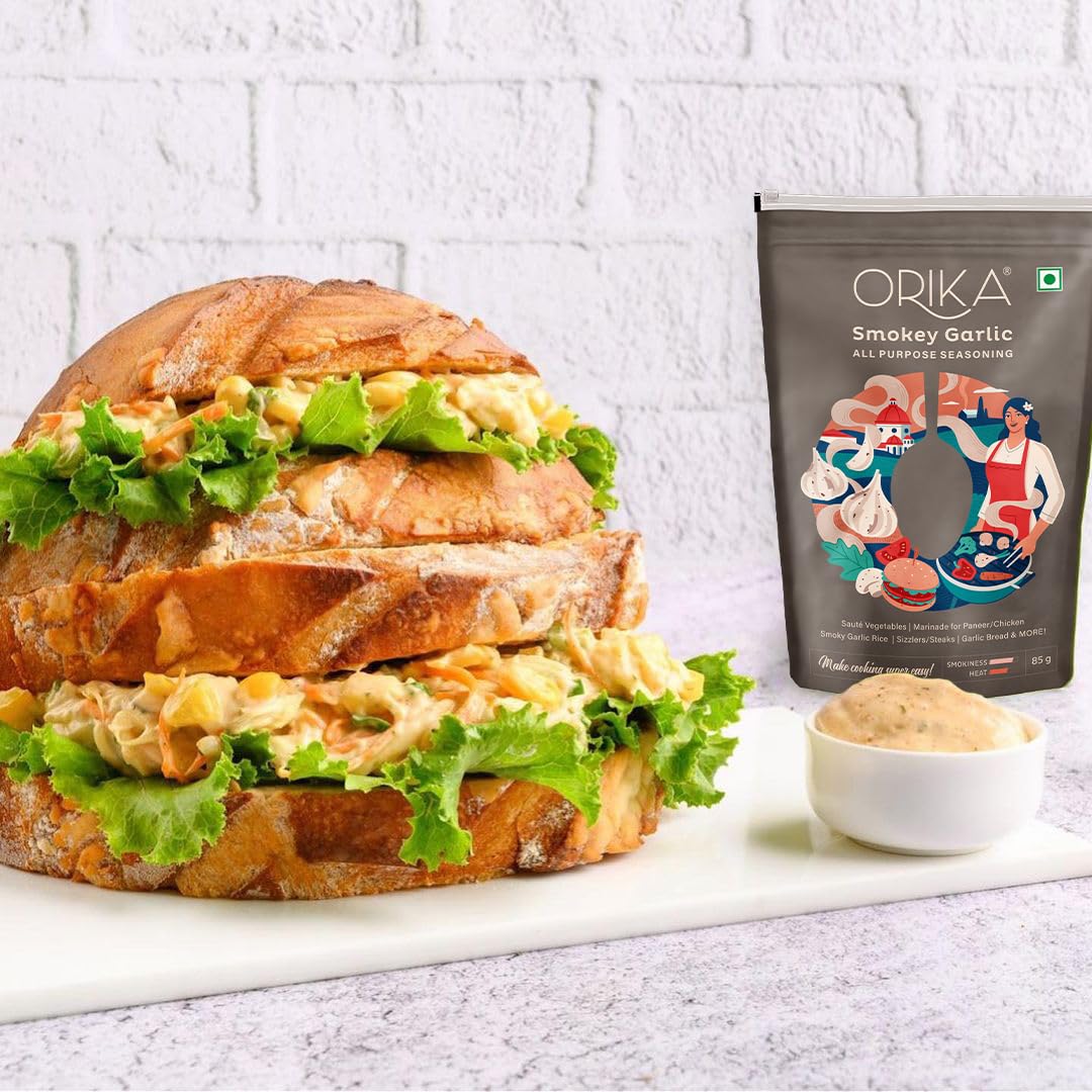 Orika Smokey Garlic All Purpose Seasoning - 75G / 85G Bottle | Premium Garlic & Smoked Spice Blend for Meat, Poultry, Seafood & Vegetables | Perfect for Grilling, Roasting & Everyday Cooking