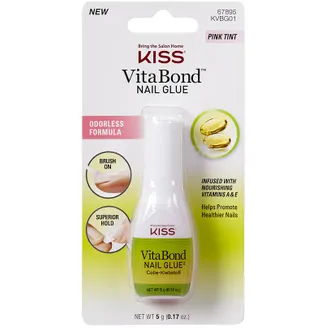 KISS VITA BOND Nail Glue - Professional Strength Adhesive for False Nails & Extensions - Perfect for Salon, Home Manicures & Nail Art