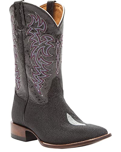 Cody James Men's Embroidered Stingray Exotic Cowboy Boots - Western Square Toe Boots for Men | Durable & Stylish for Rodeo, Country Dance & Casual Wear