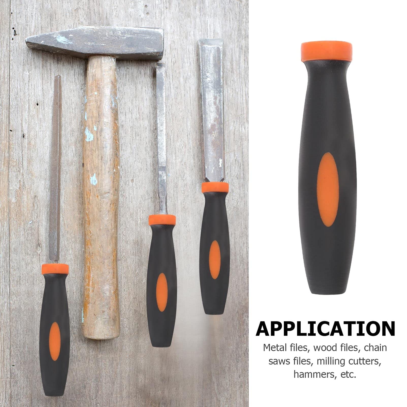 POPETPOP Rubber File Handles - 10pcs 5mm Ergonomic Replacement Grips for Utility & Round Files - Perfect for DIY Projects, Woodworking, and Metalworking