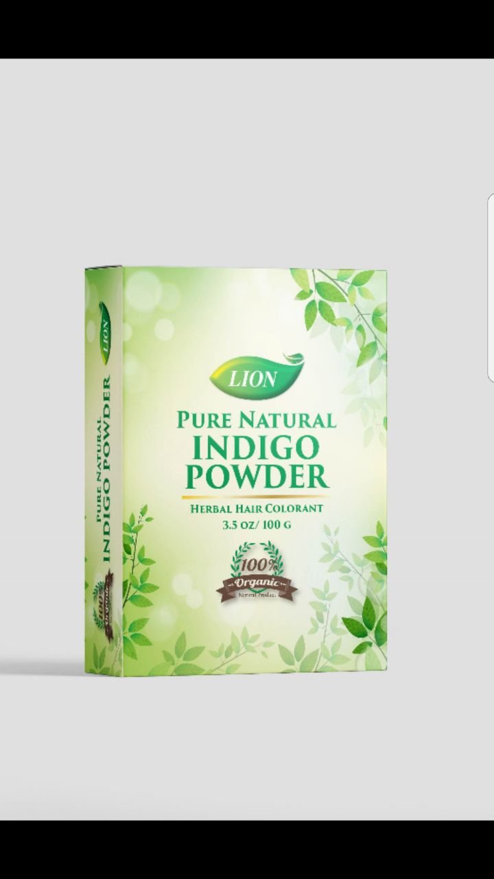 LION Premium Indigo Powder for Hair Dye & Natural Coloring (100g x 3 Pack) - Vegan, Chemical-Free Plant-Based Dye for DIY Hair Care, Soap Making & Fabric Dyeing