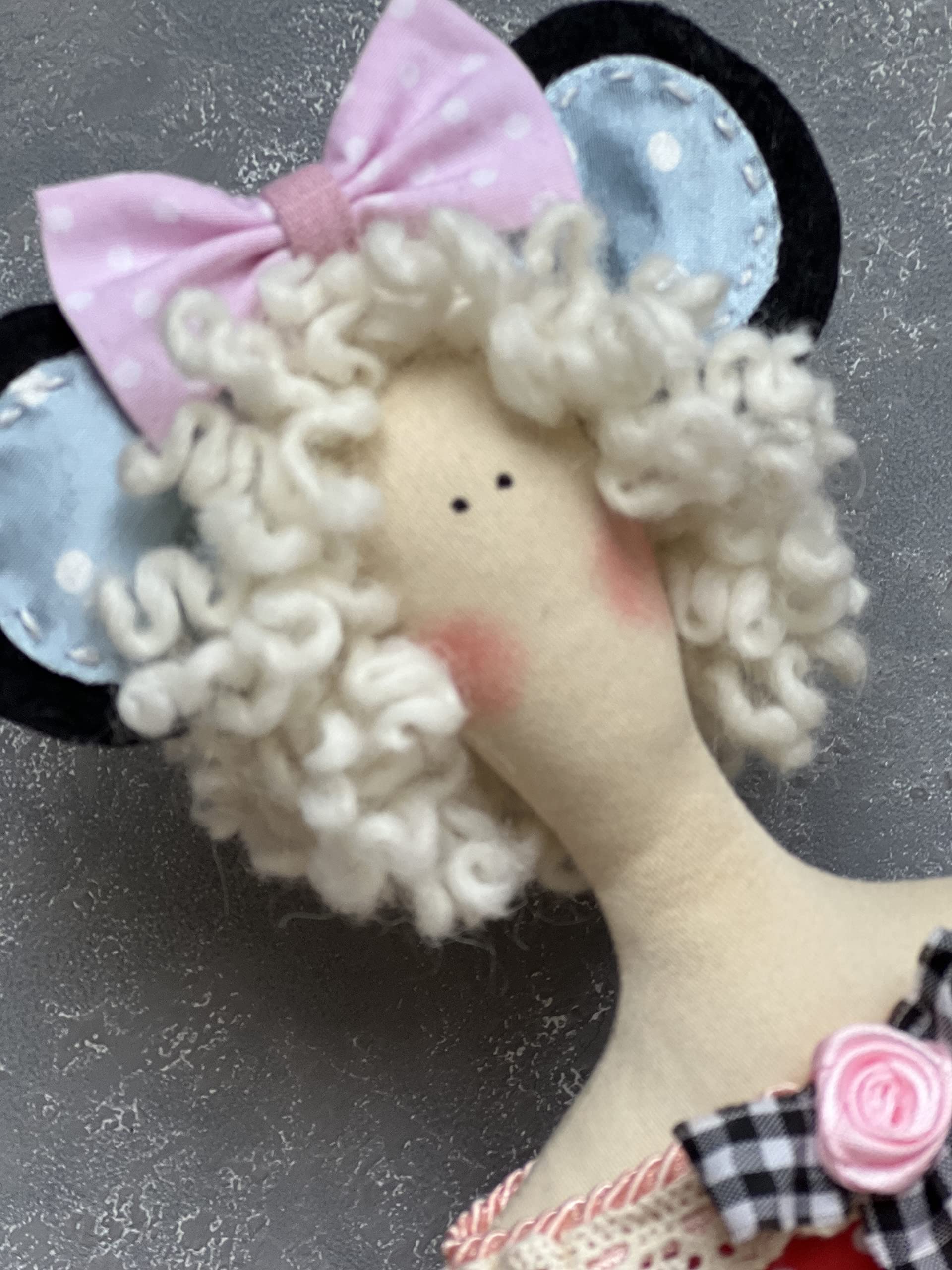 Romantic Tilda Doll Girl Mouse - Perfect for Nursery Decor