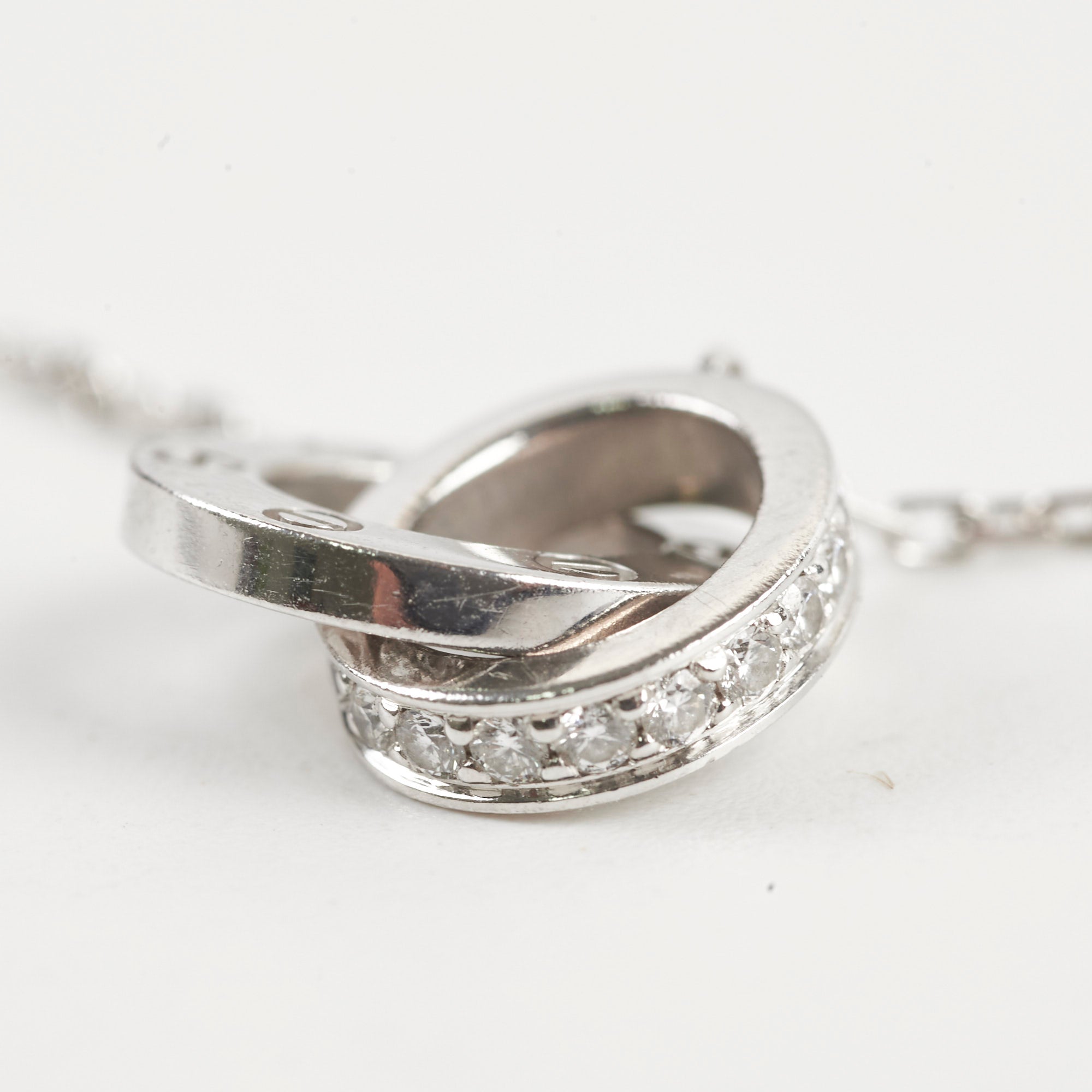 Cartier Love Necklace in 18K White Gold with Diamonds - Elegant Jewelry Gift for Women, Perfect for Anniversaries & Special Occasions