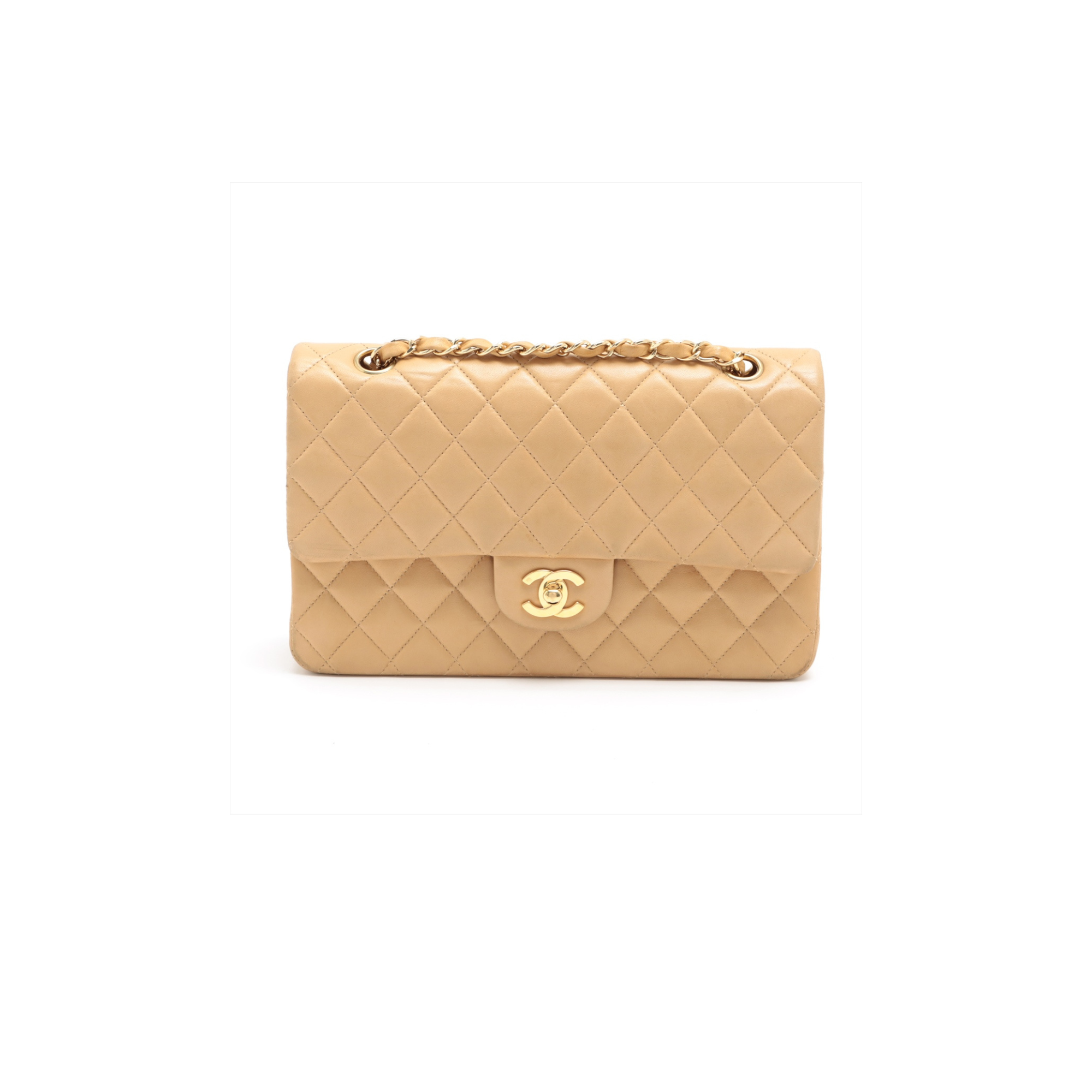 Chanel Classic Flap Bag Dark Beige Medium/Large Shoulder Bag for Women | Luxury Designer Handbag for Work, Party & Everyday Use